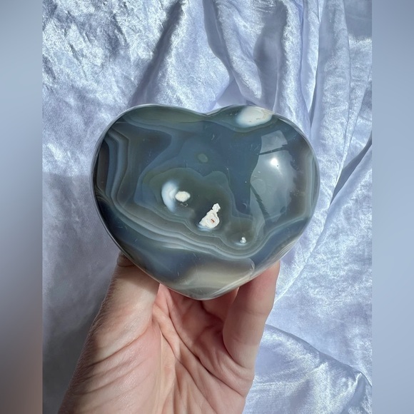Orca Agate Heart - Picture 1 of 2